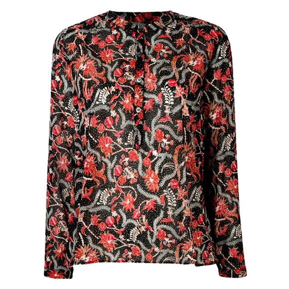 Isabel Marant Etoile The Maria Top 40 Collarless Button Down Shirt 100% Cotton - Picture 3 of 13